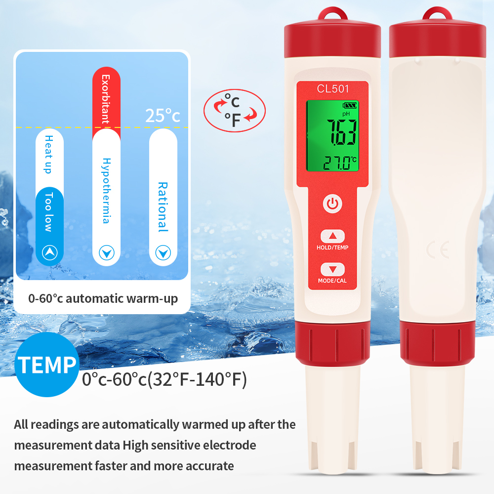 PH/CL2/H2/ORP/Temperature Mete - đánh giá và giá Marine Test Kit