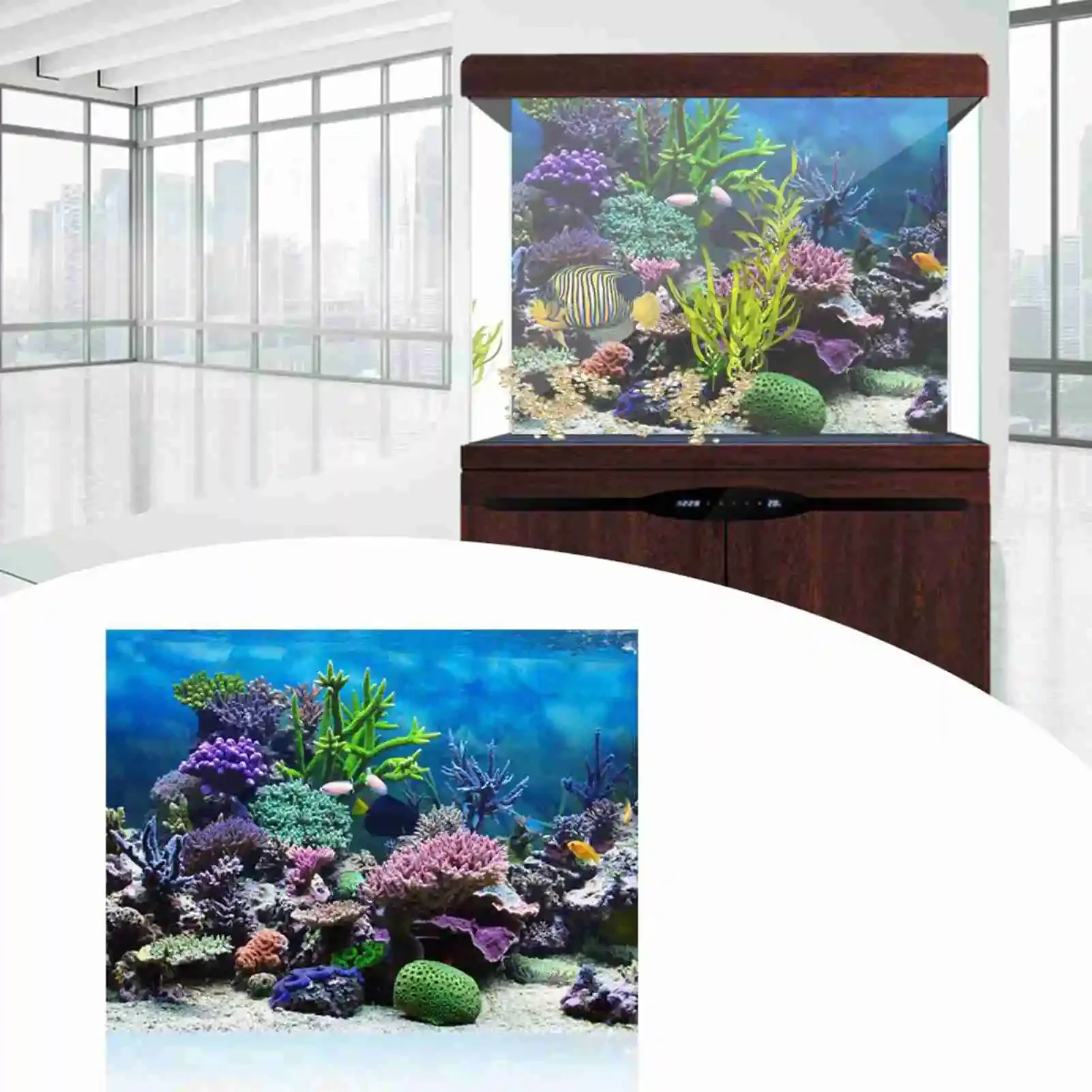3D Aquarium Landscape Poster R - đánh giá và giá Marine Aquarium Glue