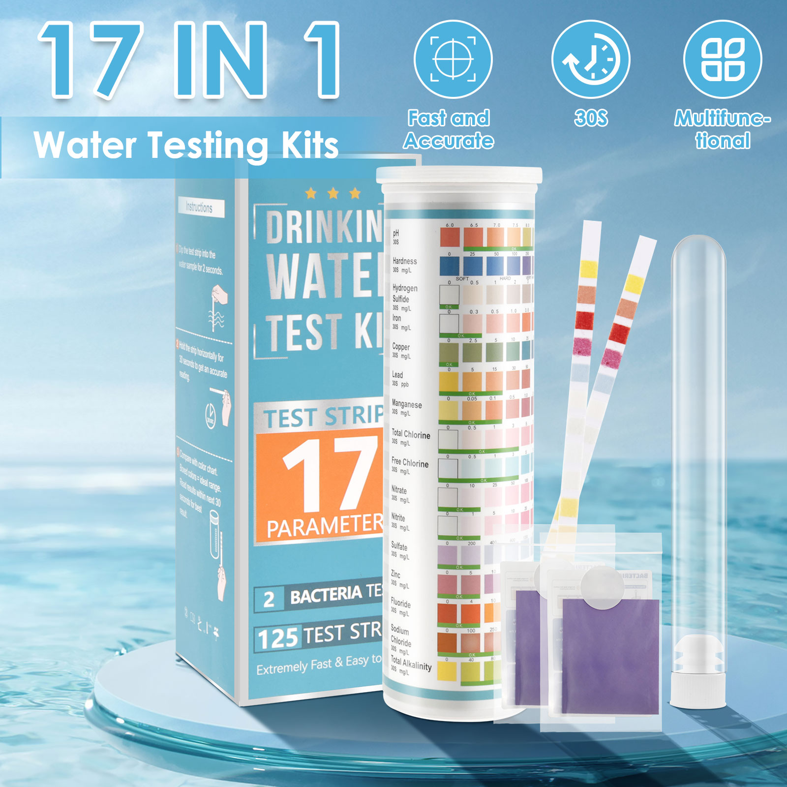 5-17 in 1 Aquarium Test Strips - đánh giá và giá Marine Test Kit